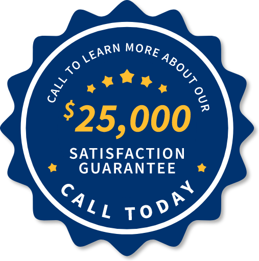 $25,000 Satisfaction Guarantee logo