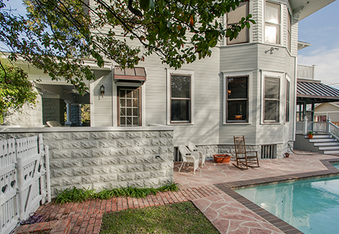 Home exterior with fresh paint