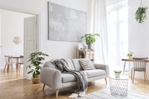 a living room that's painted white