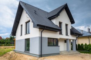a two-tone-painted house