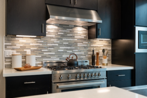 a kitchen filled with stainless steel appliances 